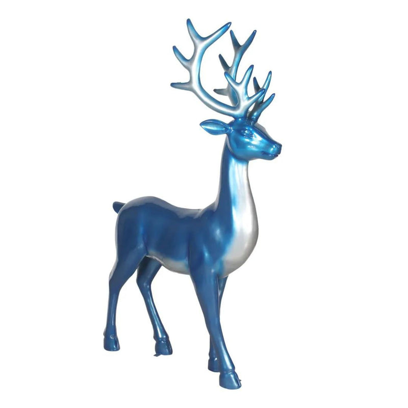 132cm Stag in Festive Blue Commercial Christmas Display Prop
