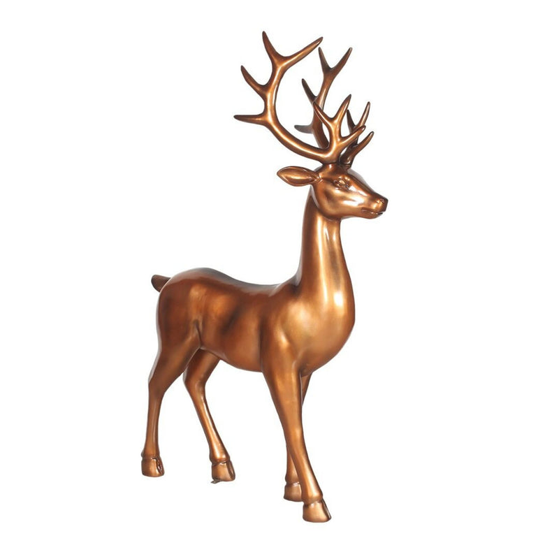 132cm Stag in Festive Copper Commercial Christmas Display Prop