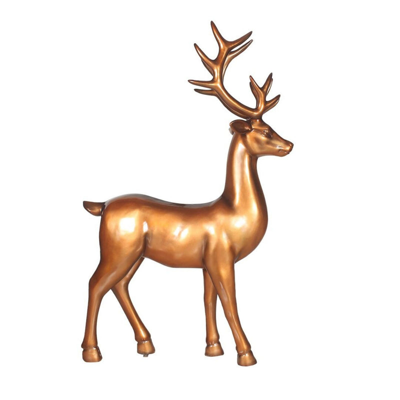 132cm Stag in Festive Copper Commercial Christmas Display Prop