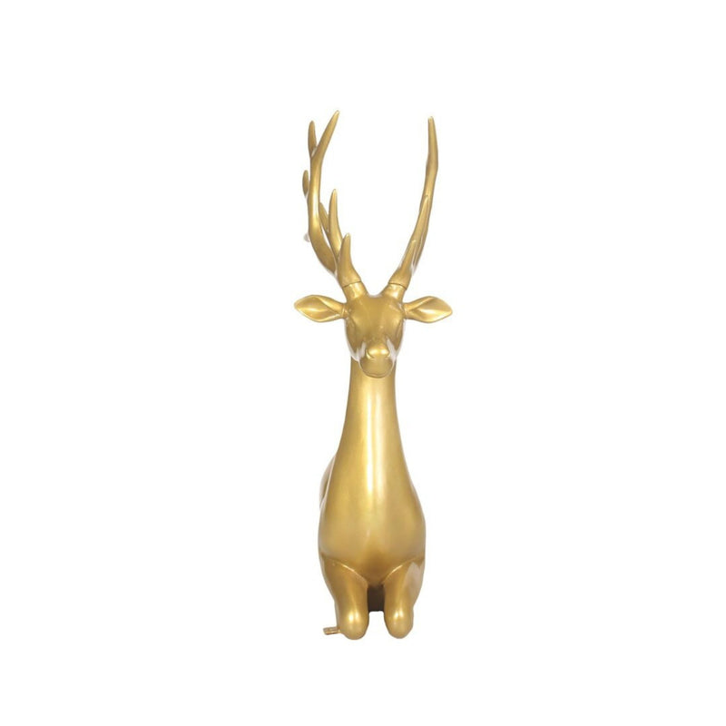 110cm Sitting Stag in Festive Gold Commercial Christmas Display Prop