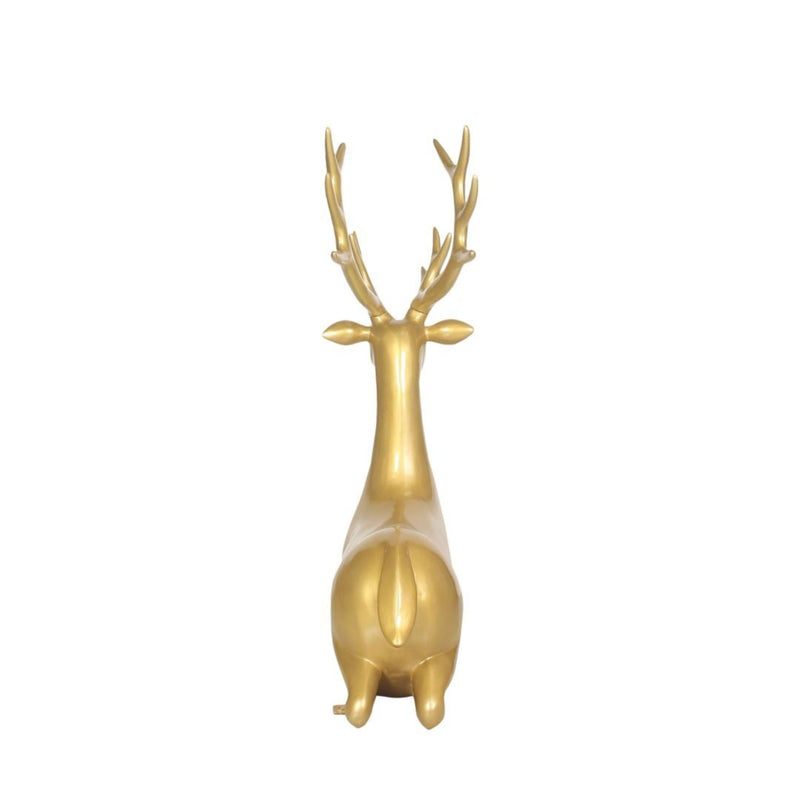 110cm Sitting Stag in Festive Gold Commercial Christmas Display Prop