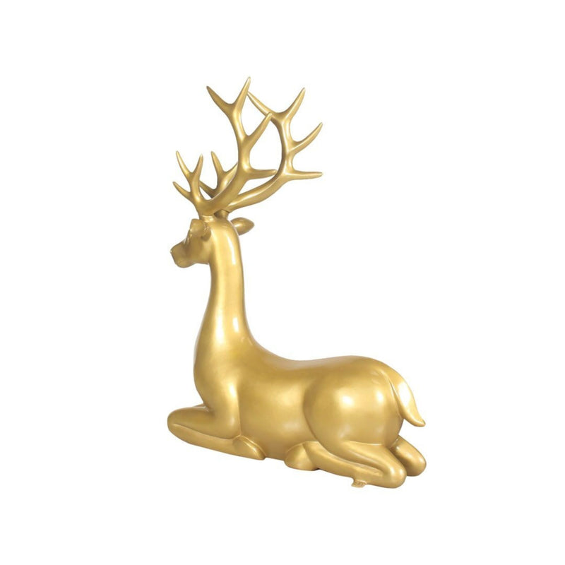 110cm Sitting Stag in Festive Gold Commercial Christmas Display Prop