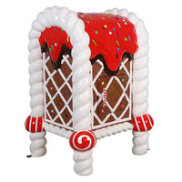 90cm Iced Gingerbread Mail Box Commercial Christmas Display Prop - 2