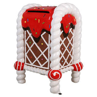 90cm Iced Gingerbread Mail Box Commercial Christmas Display Prop - 5
