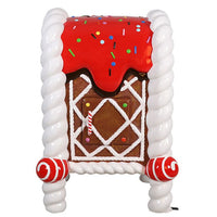 90cm Iced Gingerbread Mail Box Commercial Christmas Display Prop - 3