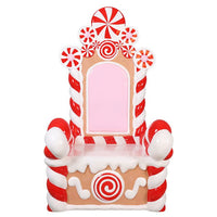 1.8m Peppermint Candy Cane Throne Commercial Christmas Display Prop