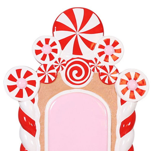 1.8m Peppermint Candy Cane Throne Commercial Christmas Display Prop