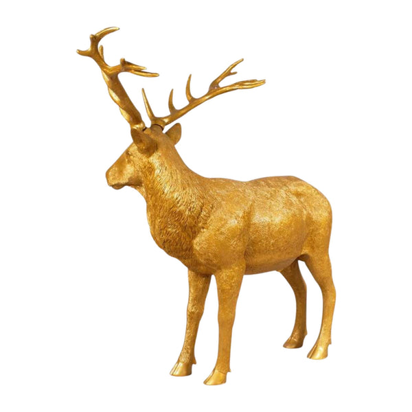 1.65m Gold Standing Stag Commercial Christmas Display Prop