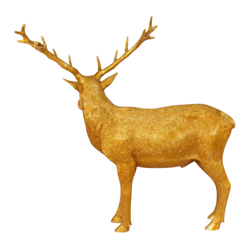 1.65m Gold Standing Stag Commercial Christmas Display Prop