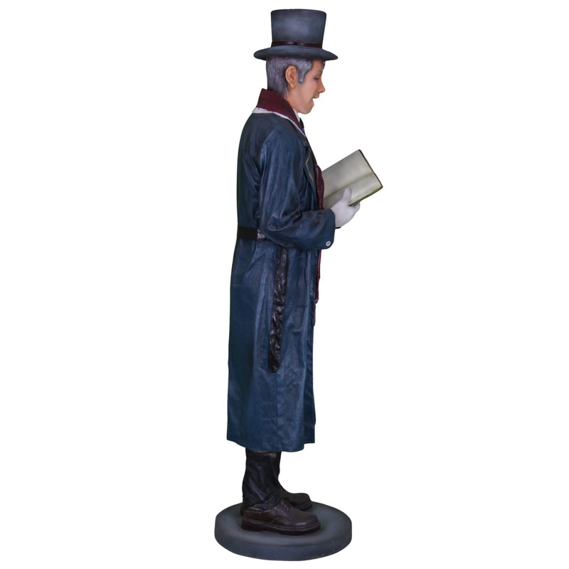 Father Realistic Life Sized Victorian Caroler Figure Display Prop