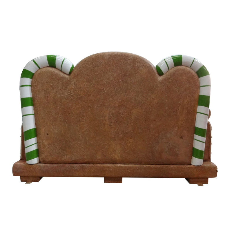 3.5ft Candy and Gingerbread Festive Bench Commercial Christmas Display Prop