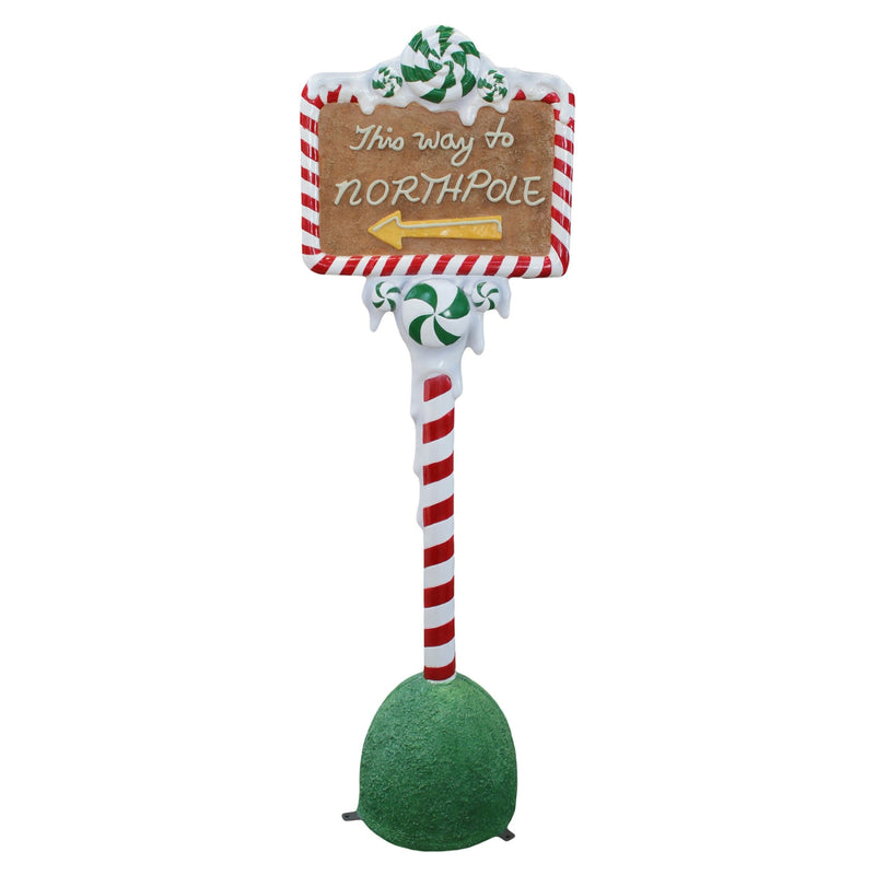 1.7m North Pole Post (Double Sided) Commercial Christmas Display Prop