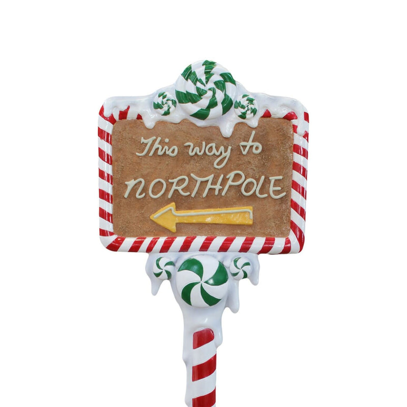 1.7m North Pole Post (Double Sided) Commercial Christmas Display Prop