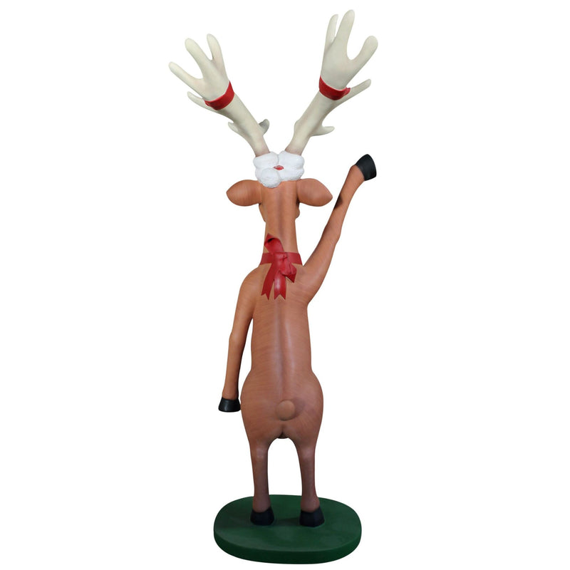 Reindeer Dasher Raising His Hand Commercial Christmas Display Prop