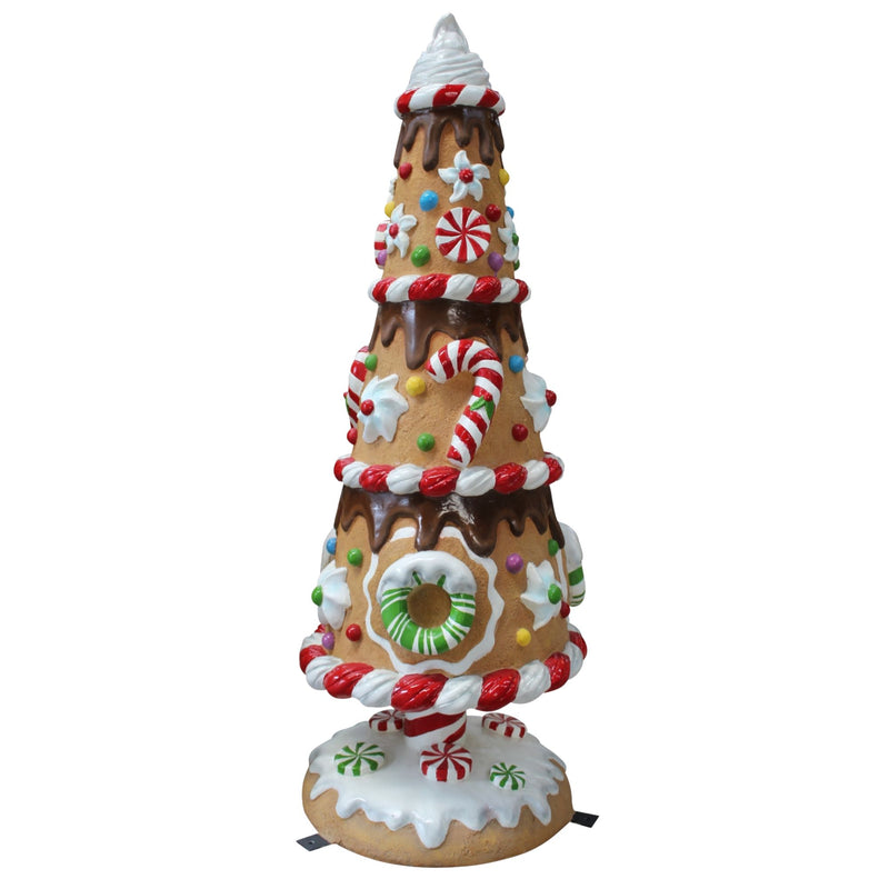 4ft Candy Cane Gingerbread Tree Commercial Christmas Display