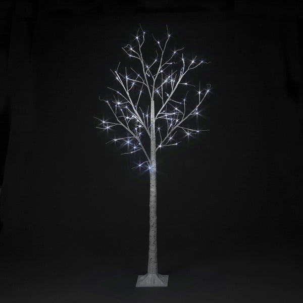 6ft Birch Tree Pre Lit with Ice White LEDs