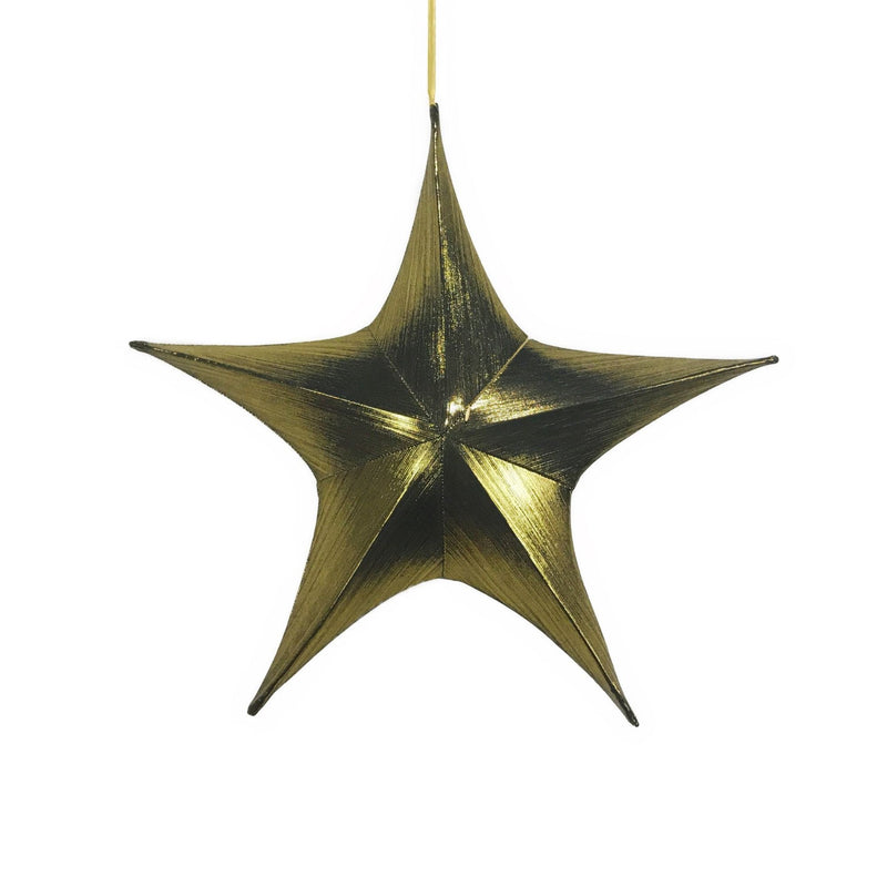 1.35m Giant Gold Metallic Fabric Christmas Star Commercial Christmas Display Prop