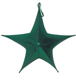 1.8m Giant Green Metallic Fabric Christmas Star Commercial Christmas Display Prop