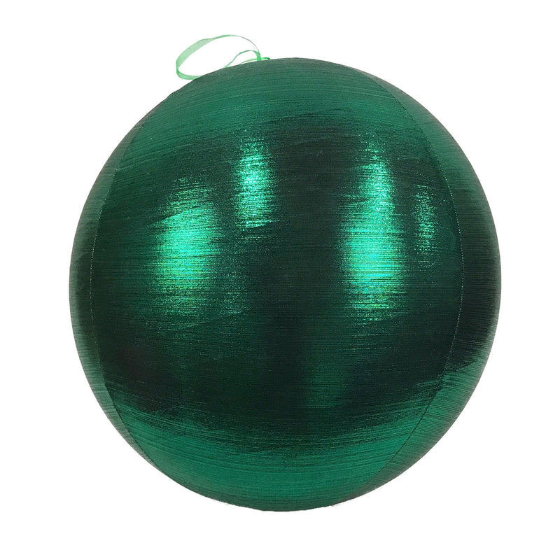 1m Green Metallic Fabric Christmas Bauble Ball Commercial Christmas Display Prop