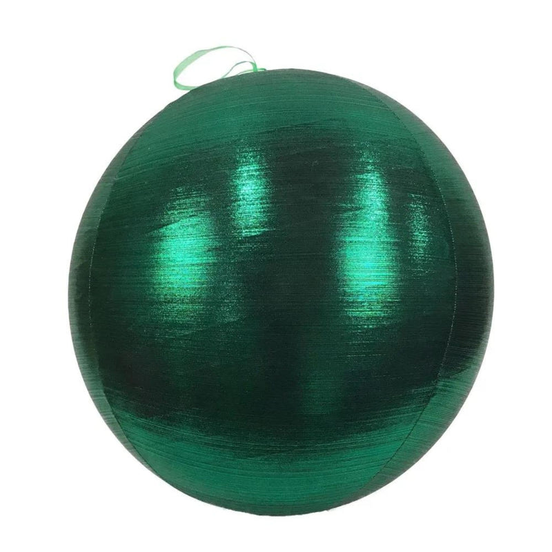 80cm Green Metallic Fabric Christmas Bauble Ball Commercial Christmas Display Prop
