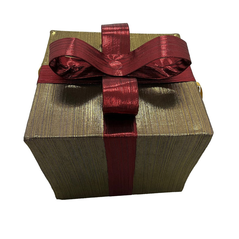 40cm Gold Metallic Fabric Christmas Present Gift Commercial Christmas Display Prop