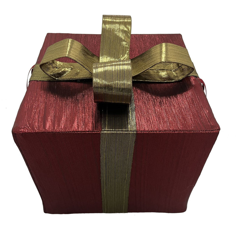 40cm Red Metallic Fabric Christmas Present Gift Commercial Christmas Display Prop