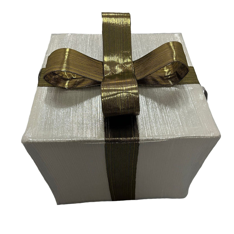 40cm Silver Metallic Fabric Christmas Present Gift Commercial Christmas Display Prop