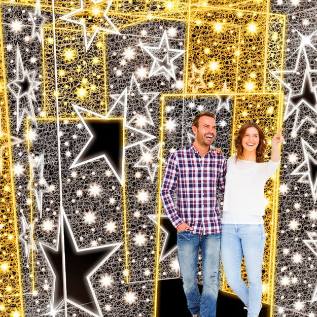 4m 3D Gift Box Archway Entrance Commercial Christmas Present Display