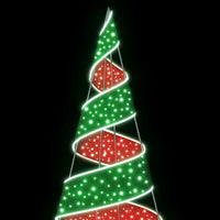 1.8m Red & Green 3D Spiral Tree Commercial Christmas Display - 2