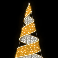 1.8m Gold & Silver 3D Spiral Tree Commercial Christmas Display - 2