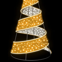 1.8m Gold & Silver 3D Spiral Tree Commercial Christmas Display - 3