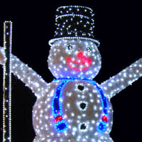 3m Cheerful Snowman with Blue Scarf Commercial Christmas Display - 2