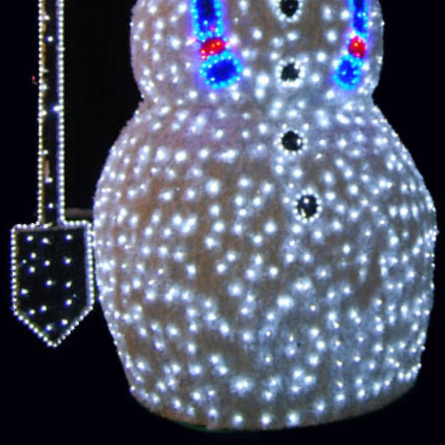 3m Cheerful Snowman with Blue Scarf Commercial Christmas Display