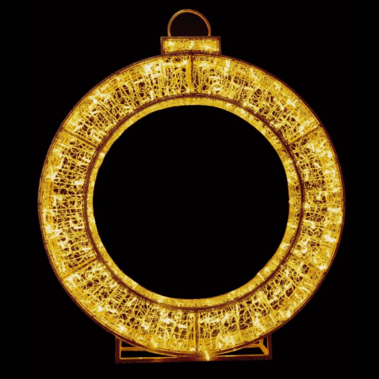 1.2m Warm White Bauble Ring Commercial Christmas Display