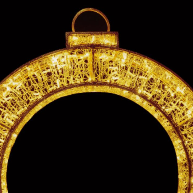 1.2m Warm White Bauble Ring Commercial Christmas Display