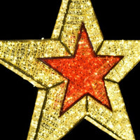 1.2m Warm White & Red Star Commercial Christmas Display - 2
