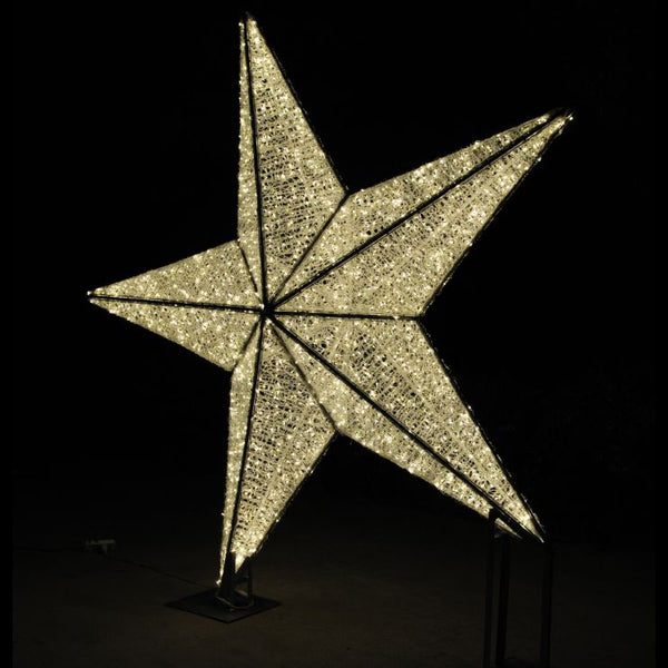 2m Warm White Crystal Star Commercial Christmas Display