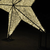2m Warm White Crystal Star Commercial Christmas Display - 4