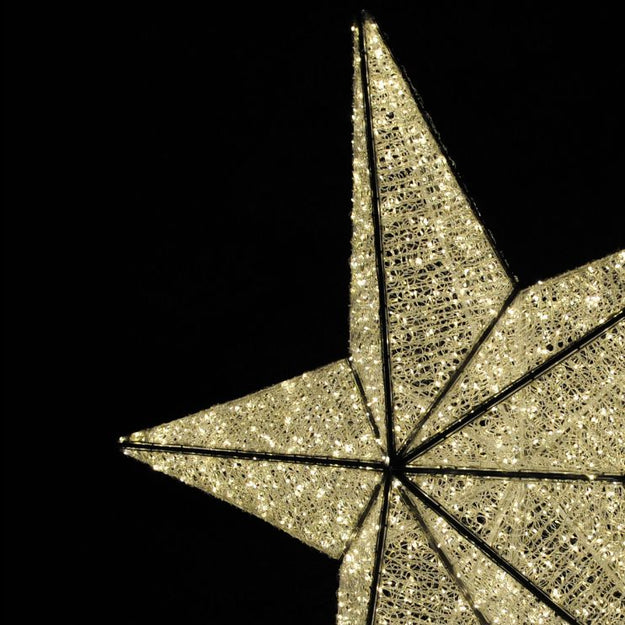 2m Warm White Crystal Star Commercial Christmas Display