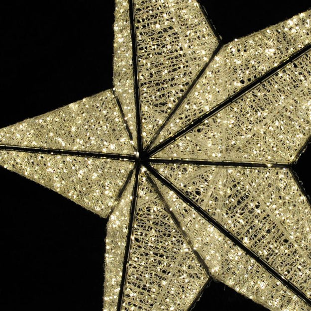 2m Warm White Crystal Star Commercial Christmas Display