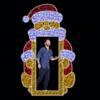 2.9m Santa Hugs Photo Frame Commercial Christmas Display