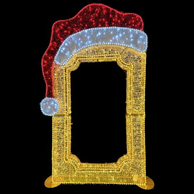 2.8m Santa Hat Ornate Photo Frame Commercial Christmas Display