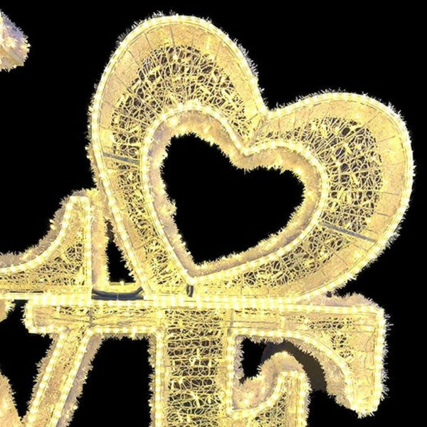 1.7m Warm White 3D Love Sign Commercial Christmas Display