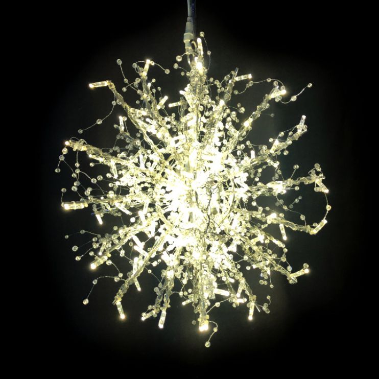 60cm Warm White 3D Crystal Burst Commercial Christmas Display