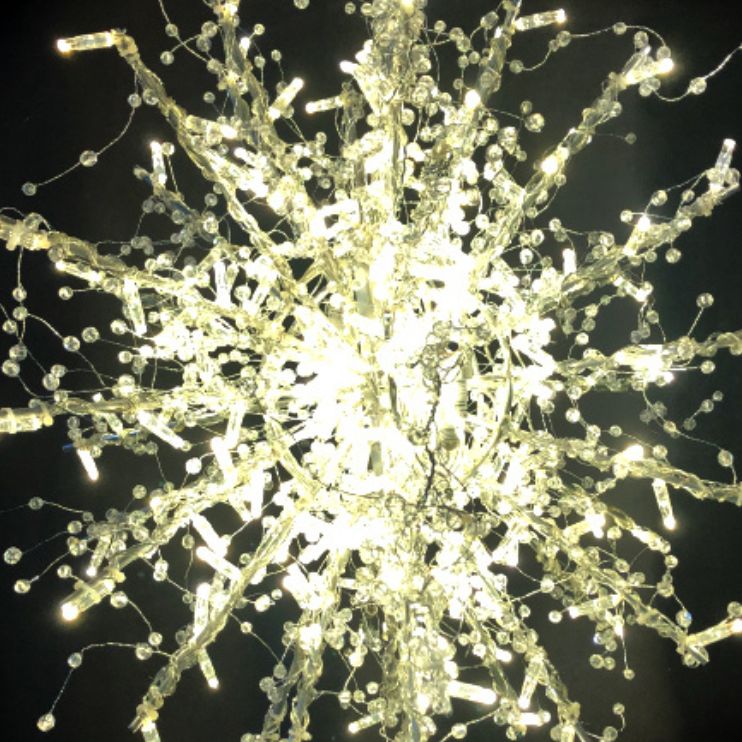 60cm Warm White 3D Crystal Burst Commercial Christmas Display