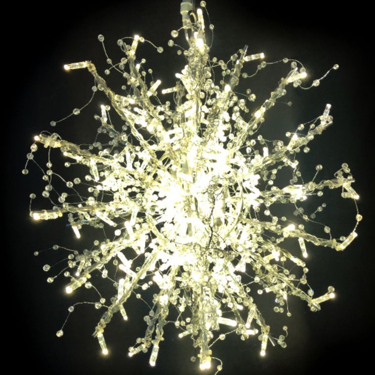 60cm Warm White 3D Crystal Burst Commercial Christmas Display