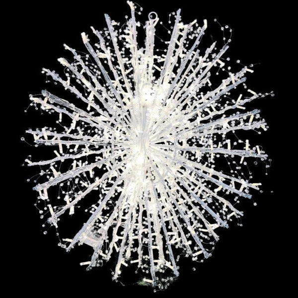 1m Ice White 3D Crystal Burst Commercial Christmas Display