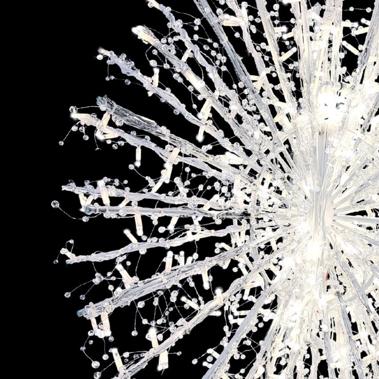 1m Ice White 3D Crystal Burst Commercial Christmas Display