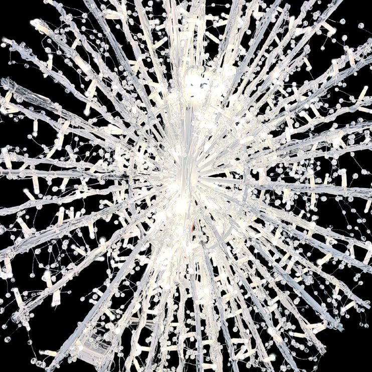 1m Ice White 3D Crystal Burst Commercial Christmas Display