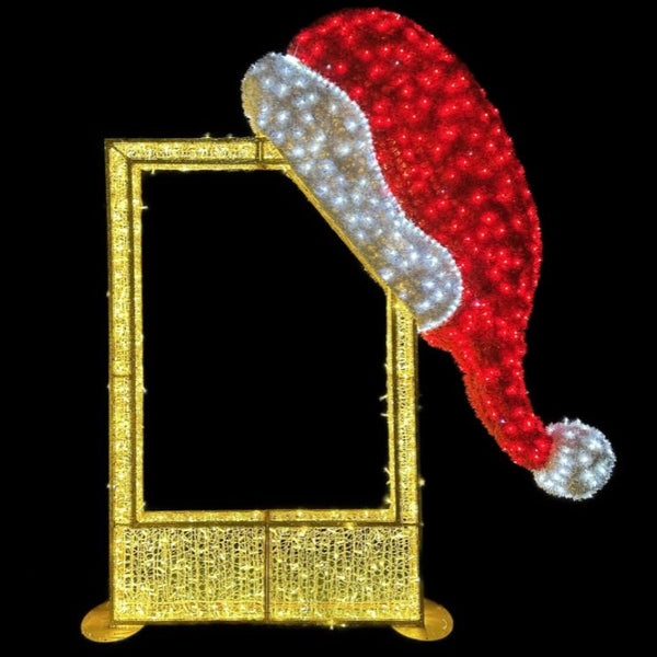 2.9m Santa Hat Photo Frame Commercial Christmas Display